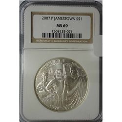 Jamestown silver $  NGC69