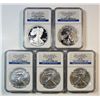 Image 3 : 2011 American Eagle 25th anniv 5 coin set
