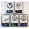 Image 4 : 2011 American Eagle 25th anniv 5 coin set