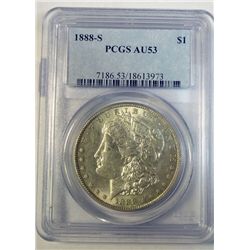 1888S Morgan $  PCGS53