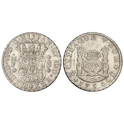 8 Reales. - 1754. - MÉXICO. - M.F. - Columnario. Coronas reales. (Rayitas en reverso). ESCASA. Cal-3