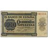 500 Pesetas. - 21 Noviembre 1936. - Catedral de Salamanca. Serie B. (Pequeñas roturas y reparaciones