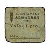 Image 1 : 1 Pesseta. - S/F. - Aj. d´ ALMATRET. - Cartón. MUY ESCASO. AT-118;T-162. BC+. - -