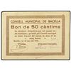 Image 1 : 50 Cèntims. - C.M. de BACELLA (BASSELLA). - Cartón. RARO. AT-313b; T-316. EBC+. - -