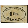 Image 1 : 1 Pesseta. - C.M. de BEGUR. - Cartón. ESCASO. AT-346; T-414. MBC+. - -