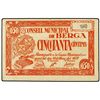 Image 1 : 50 Cèntims. - 10 Maig 1937. - C.M. de BERGA. - Turró no cataloga esta variedad. Numeración 3,5 mm, n