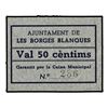 Image 1 : 50 Cèntims. - Aj. de LES BORGES BLANQUES. - Cartón. ESCASO. AT-493; T-583. SC. - -