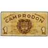 Image 1 : 1 Pesseta. - C.M. de CAMPRODON. - Color marrón y amarillo oscuro. ESCASO. AT-632a; T-737a. MBC-. - -