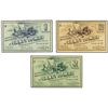 Image 1 : Lote 3 billets 50 Cèntims, 1 i 2 Pessetes. - 9 abril 1937. - C.M. de CANET DE MAR. - AT-637/39; T-74