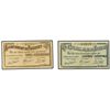 Image 1 : Lote de 2 billetes de 10 i 15 Cèntims. - Ay. de FIGUERAS. - AT-1008/09; T-1283/84. MBC+/EBC. - -