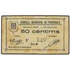 Image 1 : 50 Cèntims. - 1937. - C.M. de FREGINALS. - (Sucio). AT-1055; T-1230. MBC. - -