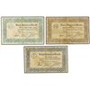 Image 1 : Lote 3 billetes, 25 y 50 Céntimos y 1 Peseta. - 7 Maig 1937. - C.M. de GIRONELLA. - (Sucios). AT-112
