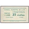 Image 1 : 25 Cèntims. - 28 Octubre 1937. - C.M. de LLOÀ. - Sin firmas. RARO. AT-1362c; T-1557. EBC+. - -