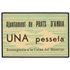 Image 1 : 1 Pesseta. - Aj. de PRATS D´ANOIA. - Cartón. RARO. AT-1996; T-2299. S/C. - -
