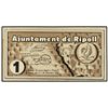 Image 1 : 1 Pesseta. - 20 Octubre 1937. - Aj. de RIPOLL. - AT-2133; T-2464. SC. - -