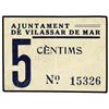 Image 1 : 5 Cèntims. - S/F. - Aj. de VILASSAR de MAR. - AT-2892;T-3338. MBC+. - -