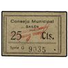 Image 1 : 25 Céntimos. - C.M. de BAILEN (Jaen). - Cartón. Mont. 220B. EBC+. - -