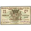 Image 1 : 25 Céntimos. - 15 Agosto 1937. - C.M. de CAMPELLO (Alicante). - Mont. 416D. MBC+. - -
