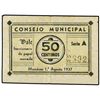 Image 1 : 50 Céntimos. - 1 Agosto 1937. - C.M. de MONOVAR (Alicante). - (Leve rotura). Mont-939B. MBC. - -
