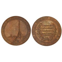 Medalla Exposición Universal. - 1888. - Anv.: Monumento a Colón y vista de la ciudad. Escudo Barcelo