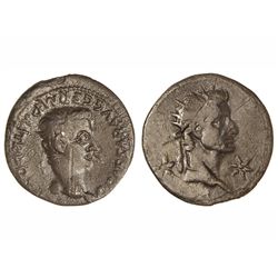 Denario. - Acuñada el 37 d.C. - CALÍGULA y AUGUSTO. - Anv.: C.CAESAR AVG. GERM. P. M. T. R. POT. COS
