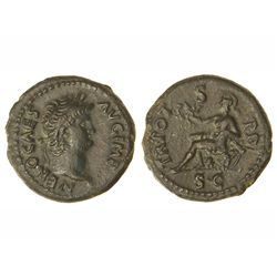 Semis. - 54-68 d.C. - NERÓN. - Anv.: NERO CAESAR AVG. IMP. Cabeza laureada a derecha. Rev.: TR. POT.