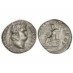 Denario. - Acuñada el 63-68 d.C. - NERÓN. - Anv.: IMP. NERO CAESAR AVGVSTVS. Busto laureado a derech