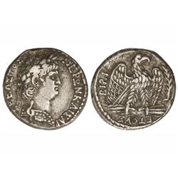 Tetradracma. - 54-68 d.C. - NERÓN. - ANTIOQUÍA (SIRIA). - Anv.: Busto de Nerón laureado a derecha, a