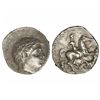 Image 1 : Tetradracma. - 340-315 a.C. - PATRAOS. - Anv.: Cabeza de Apolo laureada a derecha. Rev.: Guerrero a