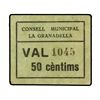 Image 1 : 50 Cèntims. - C. M. de LA GRANADELLA -. Cartón. MUY RARO. AT-1164; T-1342. MBC+. - -