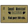 Image 1 : 50 Cèntims. - C.M. de ELS TORMS. - Cartón. MUY RARO. AT-2517; T-2912. EBC+. - -