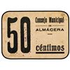 Image 1 : 50 Céntimos. - C.M. de ALMACERA (Valencia). - Cartón. RARO. Mont.-129B. MBC+. - -