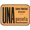 Image 1 : 1 Peseta. - C.M. de MONTAVERNER (Valencia). - Cartón. RARO. T-985. MBC+. - -