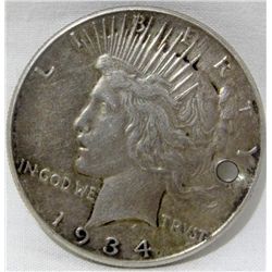 1934 Peace Silver Dollar