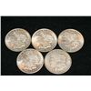 Image 1 : 1921-D (2) & 1921 Silver Morgan one dollar, lot of 5