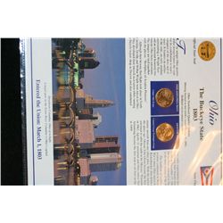 2002 Ohio State quarter set, P&D mints with Stamps