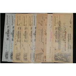 Vintage Cancelled Bank Notes, Lot of 10