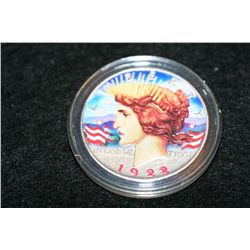 1922 Colorized Peace Dollar