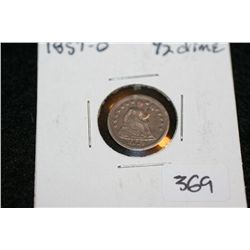 1857-O Seated Liberty 1/2 Dime