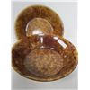 Image 1 : 2 pc sponge ware brown bowls