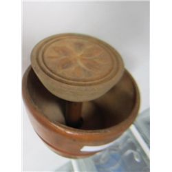 Wood butter mold-5 pointed flower