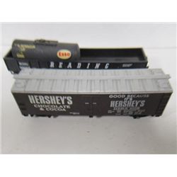 2 pc- reading RDG open car with tank