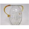 Image 1 : Large teardrop design clear glass vase