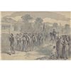 Image 1 : ORIGINAL Antique PRINT scene Volunteers on the March f