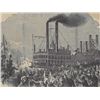 Image 1 : ORIGINAL Antique PRINT scene Opening of the Mississipp