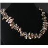 Image 2 : ELEGANT PEACOCK BLACK PETAL BAROQUE PEARL NECKLACE MWF1
