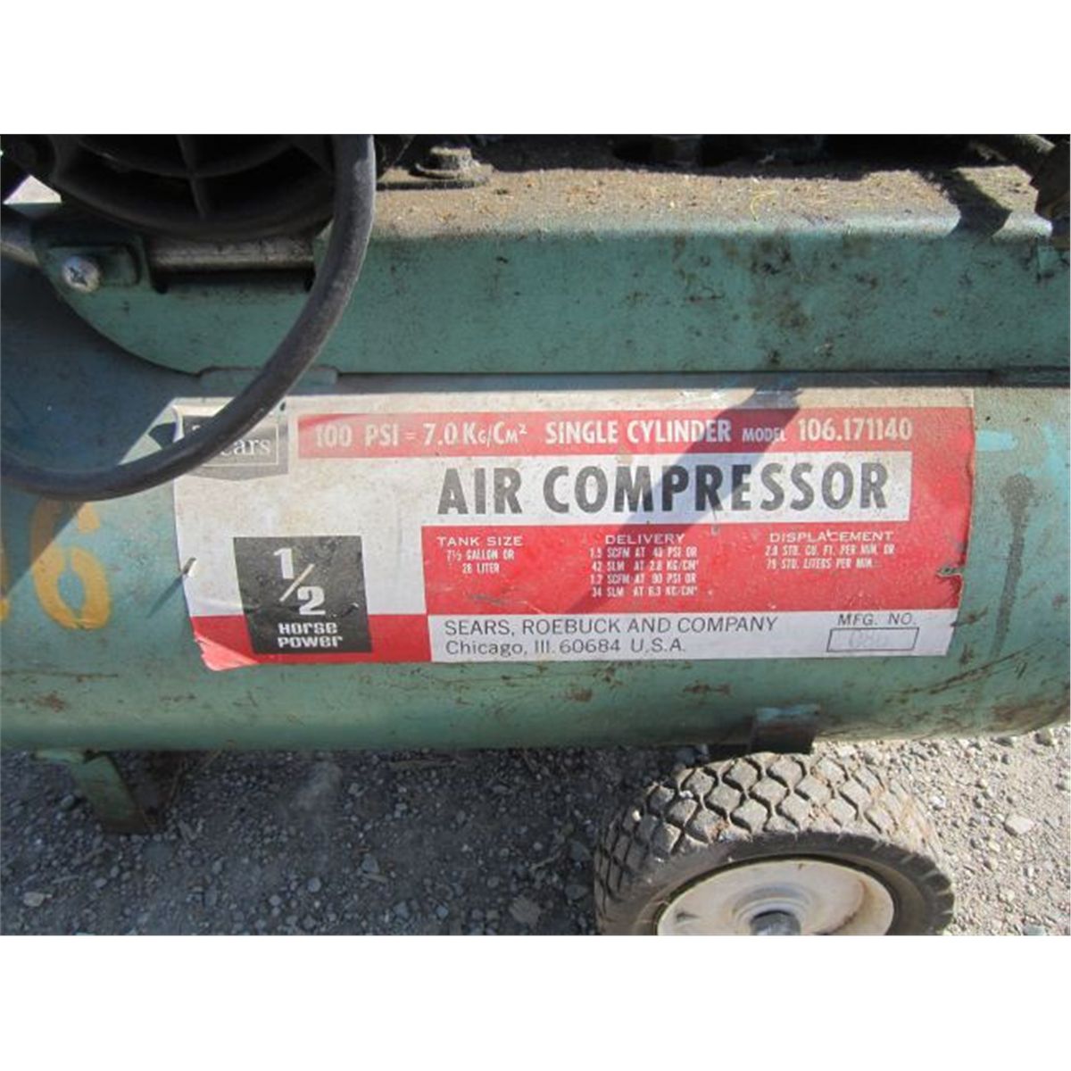 Sears 106 1/2Hp Electric Air Compressor
