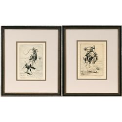 William Gollings, two etchings