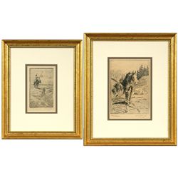 William Gollings, two etchings