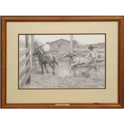 Bud Helbig, charcoal